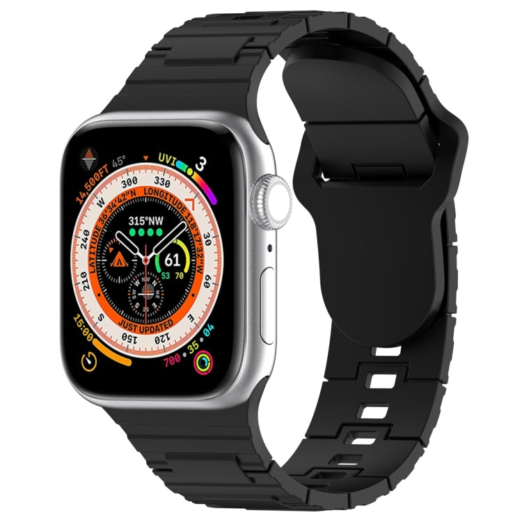 Square Buckle Armor Style Silicone Watch Band, For Apple Watch SE 44mm, For Apple Watch 6 40mm, For Apple Watch 6 44mm