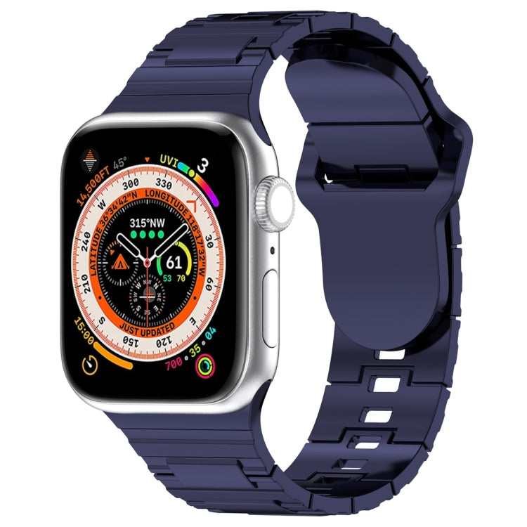 Square Buckle Armor Style Silicone Watch Band, For Apple Watch 5 44mm, For Apple Watch 5 40mm, For Apple Watch 4 44mm