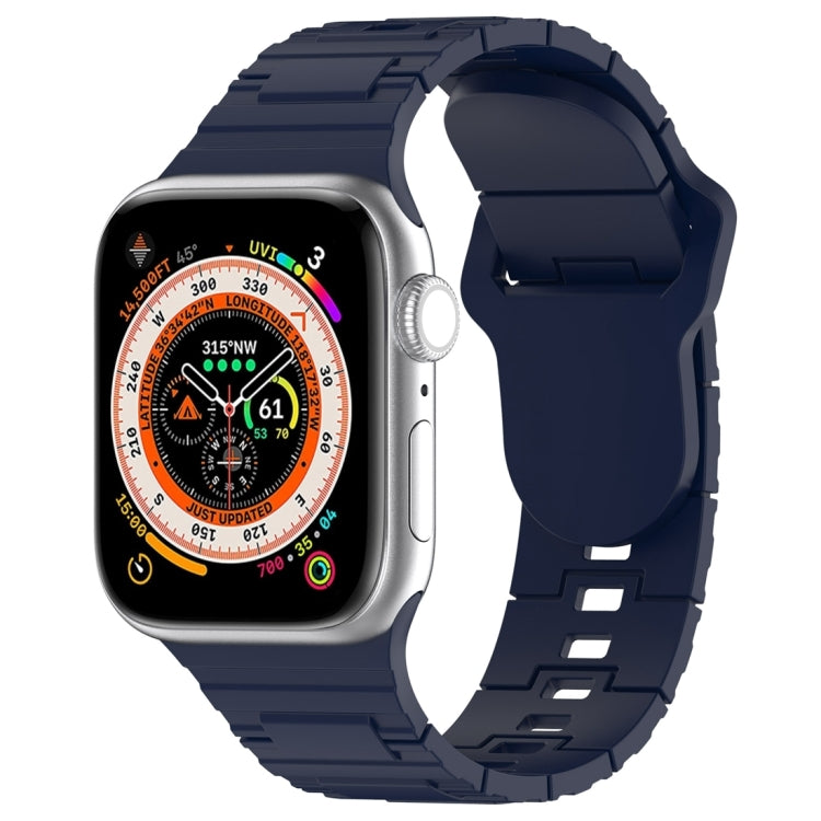 Square Buckle Armor Style Silicone Watch Band, For Apple Watch SE 2023 44mm, For Apple Watch Ultra 49mm, For Apple Watch 8 41mm