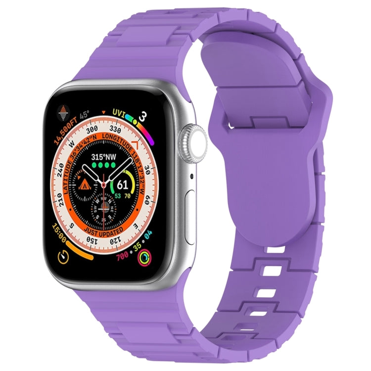 Square Buckle Armor Style Silicone Watch Band, For Apple Watch 4 40mm, For Apple Watch SE 2023 40mm, For Apple Watch 3 38mm