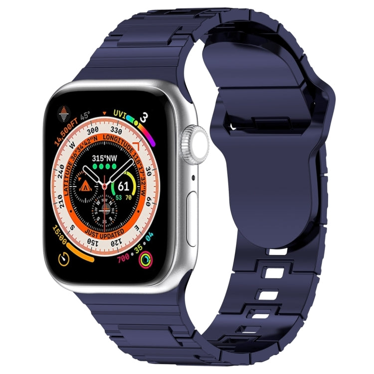 Square Buckle Armor Style Silicone Watch Band, For Apple Watch 9 45mm, For Apple Watch 9 41mm