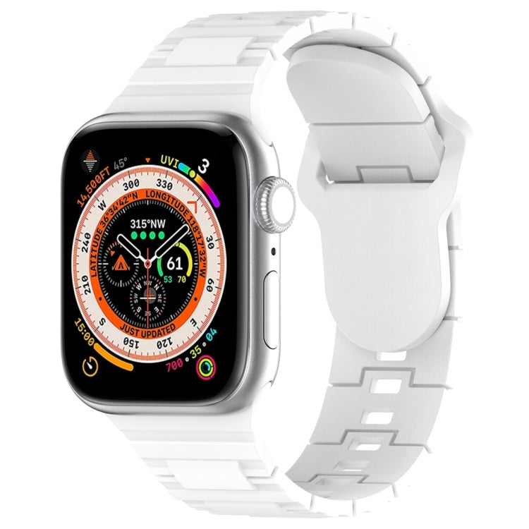 Square Buckle Armor Style Silicone Watch Band, For Apple Watch 9 45mm, For Apple Watch 9 41mm