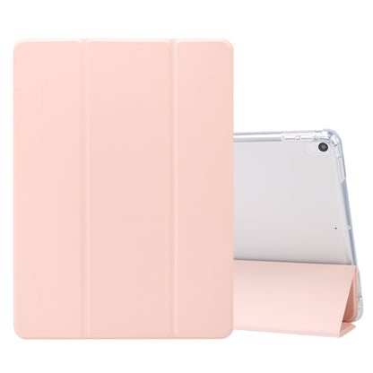 3-folding Electric Pressed Skin Texture Horizontal Flip Shockproof Transparent TPU + PU Leather Case with Holder & Pen Slot & Sleep / Wake-up Function, For iPad Air (2019)/Pro 10.5 (2017), For iPad mini (2019) / mini 4, For iPad Pro 11 inch (2020)