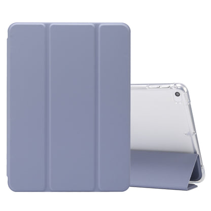 3-folding Electric Pressed Skin Texture Horizontal Flip Shockproof Transparent TPU + PU Leather Case with Holder & Pen Slot & Sleep / Wake-up Function, For iPad Air (2019)/Pro 10.5 (2017), For iPad mini (2019) / mini 4, For iPad Pro 11 inch (2020)