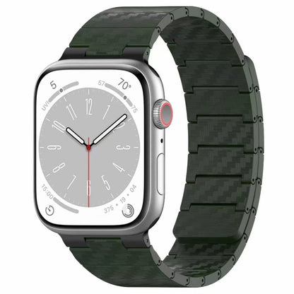 Carbon Fiber Magnetic Loop Watch Band, For Apple Watch Series 10 46mm, For Apple Watch Series 10 42mm, For Apple Watch SE 2023 44mm, For Apple Watch SE 2023 40mm, For Apple Watch Ultra 2 49mm, For Apple Watch Series 9 45mm, For Apple Watch Series 9 41m...