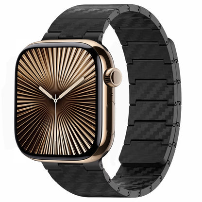 Carbon Fiber Magnetic Loop Watch Band, For Apple Watch Series 10 46mm, For Apple Watch Series 10 42mm, For Apple Watch SE 2023 44mm, For Apple Watch SE 2023 40mm, For Apple Watch Ultra 2 49mm, For Apple Watch Series 9 45mm, For Apple Watch Series 9 41m...