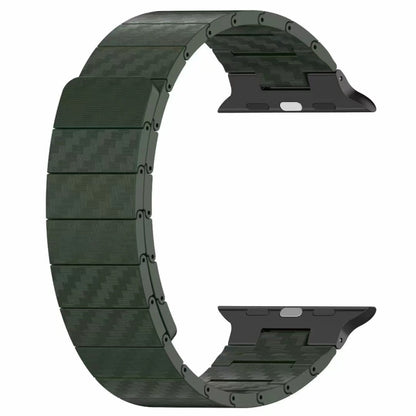 Carbon Fiber Magnetic Loop Watch Band, For Apple Watch Series 10 46mm, For Apple Watch Series 10 42mm, For Apple Watch SE 2023 44mm, For Apple Watch SE 2023 40mm, For Apple Watch Ultra 2 49mm, For Apple Watch Series 9 45mm, For Apple Watch Series 9 41m...