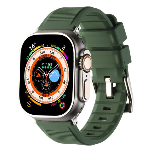 Double Ring Silicone Watch Band, For Apple Watch SE 2022 44mm, For Apple Watch 9 41mm, For Apple Watch 7 41mm, For Apple Watch 7 45mm