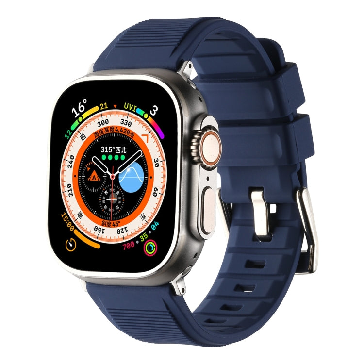 Double Ring Silicone Watch Band, For Apple Watch SE 2022 44mm, For Apple Watch 9 41mm, For Apple Watch 7 41mm, For Apple Watch 7 45mm