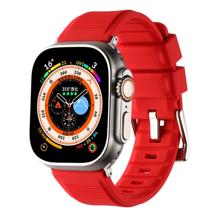 Double Ring Silicone Watch Band, For Apple Watch 5 44mm, For Apple Watch 5 40mm, For Apple Watch 4 44mm, For Apple Watch 4 40mm