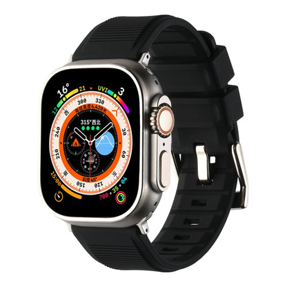 Double Ring Silicone Watch Band, For Apple Watch Ultra 49mm, For Apple Watch SE 2023 44mm, For Apple Watch SE 2023 40mm, For Apple Watch 8 41mm