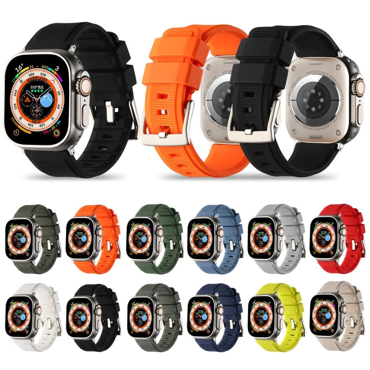 Double Ring Silicone Watch Band, For Apple Watch Ultra 49mm, For Apple Watch SE 2023 44mm, For Apple Watch SE 2023 40mm, For Apple Watch 8 41mm