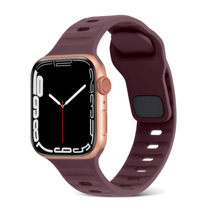 Square Buckle Stripes Silicone Watch Band, For Apple Watch Series 2 42mm, For Apple Watch Series 2 38mm