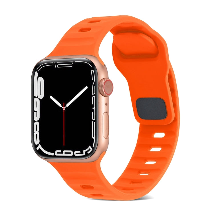 Square Buckle Stripes Silicone Watch Band, For Apple Watch Series 2 42mm, For Apple Watch Series 2 38mm