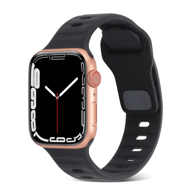 Square Buckle Stripes Silicone Watch Band, For Apple Watch Series 2 42mm, For Apple Watch Series 2 38mm