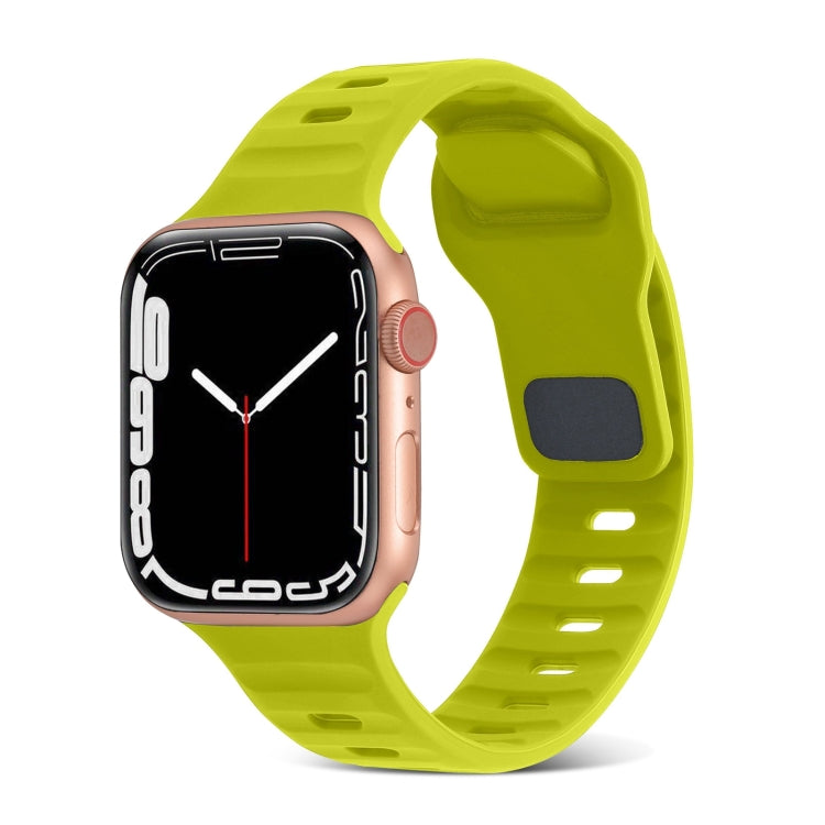 Square Buckle Stripes Silicone Watch Band, For Apple Watch Series 2 42mm, For Apple Watch Series 2 38mm
