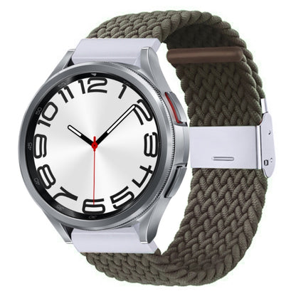 Nylon Braided Metal Buckle Watch Band, For Samsung Galaxy Watch 6 / 6 Classic