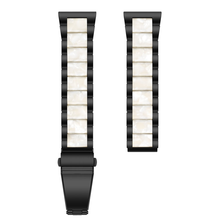 Three Bead Resin Metal Watch Band, For Samsung Galaxy Watch 6 / 6 Classic