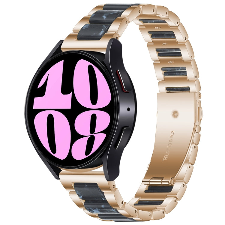 Three Bead Resin Metal Watch Band, For Samsung Galaxy Watch 6 / 6 Classic
