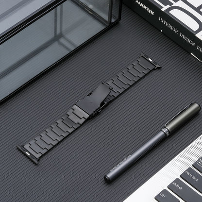Safety Buckle Titanium Steel Watch Band, For Apple Watch Ultra 49mm, For Apple Watch SE 2023 44mm, For Apple Watch SE 2023 40mm, For Apple Watch Ultra 2 49mm, For Apple Watch Series 9 45mm, For Apple Watch SE 2022 40mm, For Apple Watch SE 2022 44mm    ...