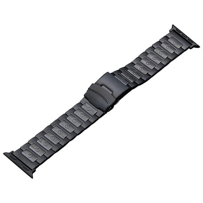Safety Buckle Titanium Steel Watch Band, For Apple Watch Ultra 49mm, For Apple Watch SE 2023 44mm, For Apple Watch SE 2023 40mm, For Apple Watch Ultra 2 49mm, For Apple Watch Series 9 45mm, For Apple Watch SE 2022 40mm, For Apple Watch SE 2022 44mm    ...