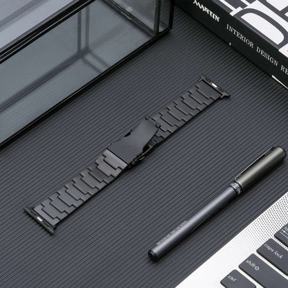 Safety Buckle Titanium Steel Watch Band, For Apple Watch Series 5 44mm, For Apple Watch Series 5 40mm, For Apple Watch Series 4 44mm, For Apple Watch 42mm, For Apple Watch Series 4 40mm, For Apple Watch 38mm, For Apple Watch Series 3 38mm              ...