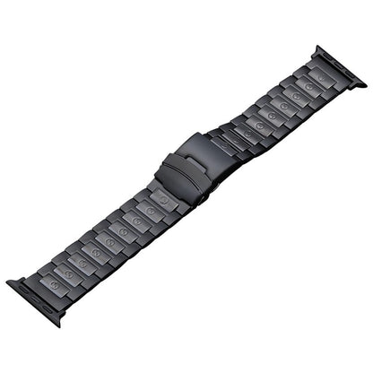Safety Buckle Titanium Steel Watch Band, For Apple Watch Series 5 44mm, For Apple Watch Series 5 40mm, For Apple Watch Series 4 44mm, For Apple Watch 42mm, For Apple Watch Series 4 40mm, For Apple Watch 38mm, For Apple Watch Series 3 38mm              ...