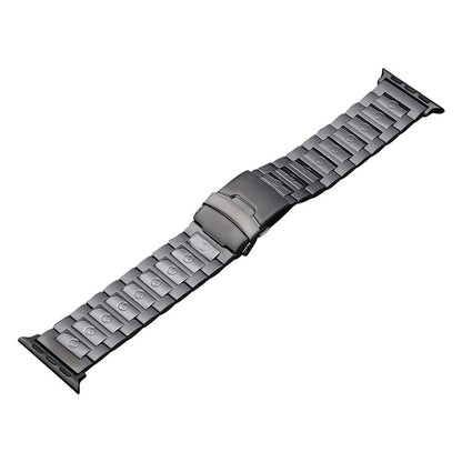 Safety Buckle Titanium Steel Watch Band, For Apple Watch Series 5 44mm, For Apple Watch Series 5 40mm, For Apple Watch Series 4 44mm, For Apple Watch 42mm, For Apple Watch Series 4 40mm, For Apple Watch 38mm, For Apple Watch Series 3 38mm              ...