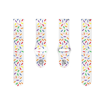 Sports Rainbow Dots Silicone Watch Band, For Samsung Galaxy Watch 6 / 6 Classic