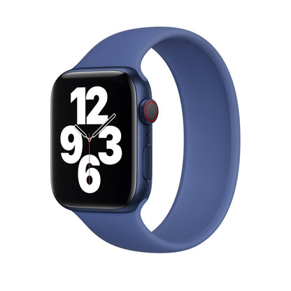 For Apple Watch Series 5 & 4 40mm / 3 & 2 & 1 38mm Solid Color Elastic Silicone Replacement Wrist Strap Watchband, Size:S 130mm, S 130mm, M 143mm, L 156mm