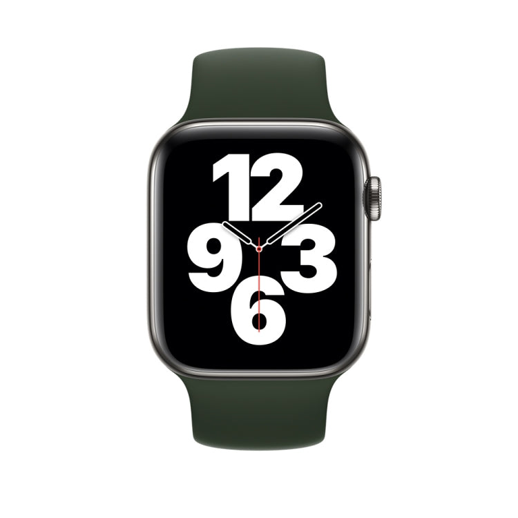 For Apple Watch Series 5 & 4 40mm / 3 & 2 & 1 38mm Solid Color Elastic Silicone Replacement Wrist Strap Watchband, Size:S 130mm, S 130mm, M 143mm, L 156mm