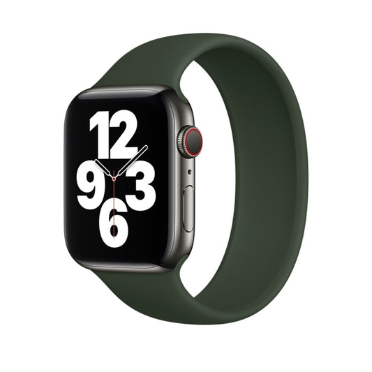 For Apple Watch Series 8&7 41mm / SE 2&6&SE&5&4 40mm / 3&2&1 38mm Solid Color Elastic Silicone Watch Band, Size:M 143mm (Aqua Blue), Size:M 143mm