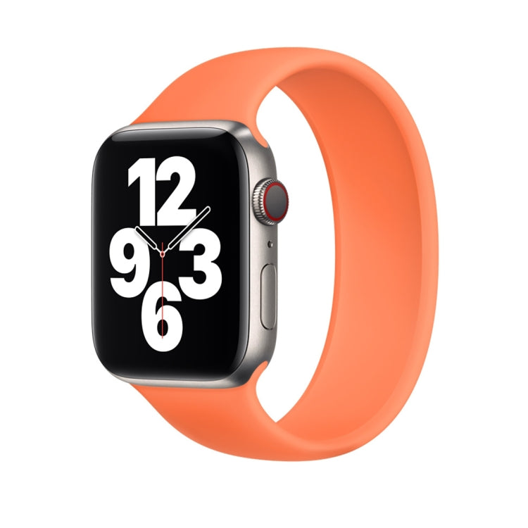 For Apple Watch Series 8&7 41mm / SE 2&6&SE&5&4 40mm / 3&2&1 38mm Solid Color Elastic Silicone Watch Band, Size:L 156mm, Size:L 156mm