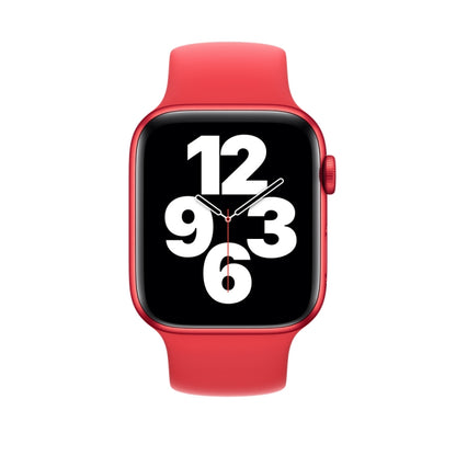 For Apple Watch Series 8&7 41mm / SE 2&6&SE&5&4 40mm / 3&2&1 38mm Solid Color Elastic Silicone Watch Band, Size:L 156mm, Size:L 156mm