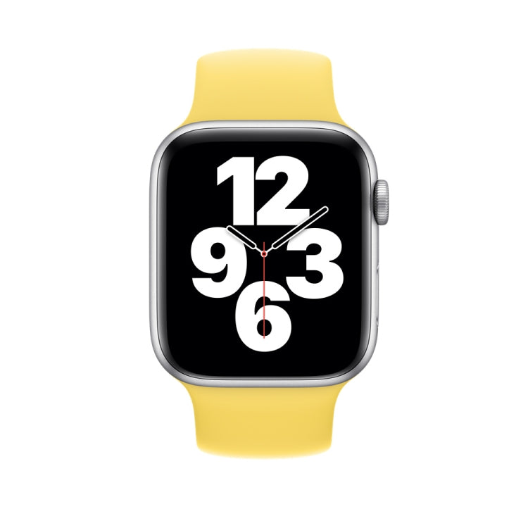 For Apple Watch Series 5 & 4 44mm / 3 & 2 & 1 42mm Solid Color Elastic Silicone Replacement Wrist Strap Watchband, Size:S 130mm, S 130mm, Size:M 143mm, M 143mm, Size:L 156mm, L 156mm