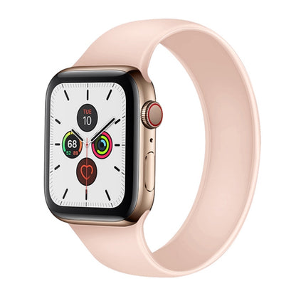 For Apple Watch Series 5 & 4 44mm / 3 & 2 & 1 42mm Solid Color Elastic Silicone Replacement Wrist Strap Watchband, Size:S 130mm, S 130mm, Size:M 143mm, M 143mm, Size:L 156mm, L 156mm