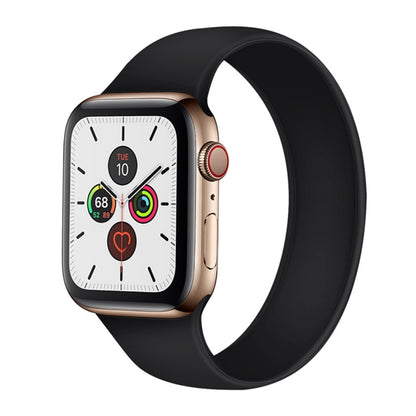 For Apple Watch Series 5 & 4 44mm / 3 & 2 & 1 42mm Solid Color Elastic Silicone Replacement Wrist Strap Watchband, Size:S 130mm, S 130mm, Size:M 143mm, M 143mm, Size:L 156mm, L 156mm