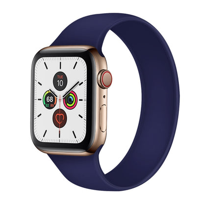 For Apple Watch Series 5 & 4 44mm / 3 & 2 & 1 42mm Solid Color Elastic Silicone Replacement Wrist Strap Watchband, Size:S 130mm, S 130mm, Size:M 143mm, M 143mm, Size:L 156mm, L 156mm