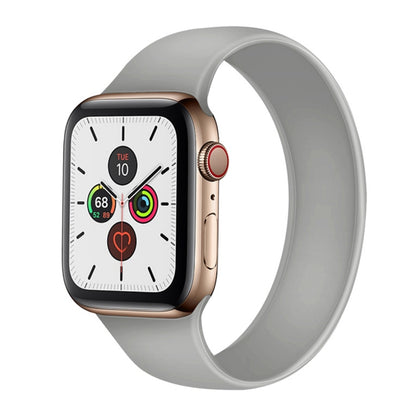 For Apple Watch Series 5 & 4 44mm / 3 & 2 & 1 42mm Solid Color Elastic Silicone Replacement Wrist Strap Watchband, Size:S 130mm, S 130mm, Size:M 143mm, M 143mm, Size:L 156mm, L 156mm