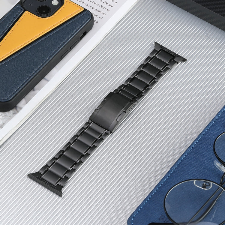 Five Beads Turtle Buckle Titanium Steel Watch Band, For Apple Watch Ultra 49mm, For Apple Watch SE 2023 44mm, For Apple Watch SE 2023 40mm, For Apple Watch Ultra 2 49mm, For Apple Watch Series 9 45mm, For Apple Watch SE 2022 40mm                       ...