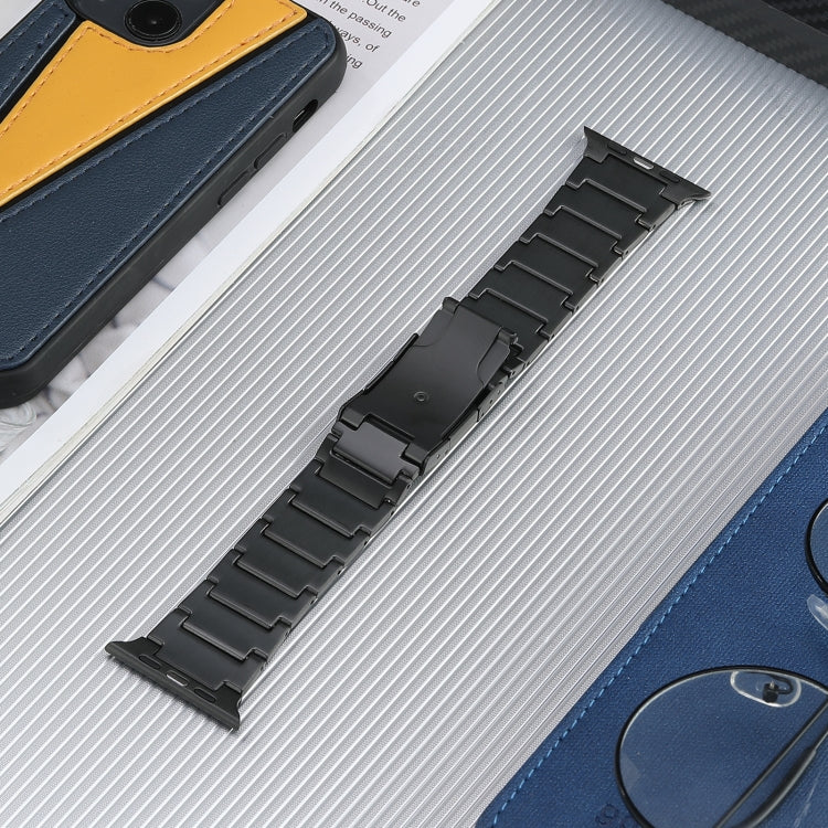 Five Beads Turtle Buckle Titanium Steel Watch Band, For Apple Watch Ultra 49mm, For Apple Watch SE 2023 44mm, For Apple Watch SE 2023 40mm, For Apple Watch Ultra 2 49mm, For Apple Watch Series 9 45mm, For Apple Watch SE 2022 40mm                       ...