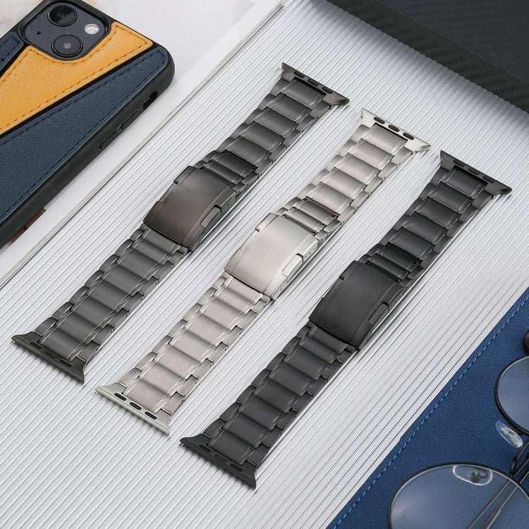 Five Beads Turtle Buckle Titanium Steel Watch Band, For Apple Watch Ultra 49mm, For Apple Watch SE 2023 44mm, For Apple Watch SE 2023 40mm, For Apple Watch Ultra 2 49mm, For Apple Watch Series 9 45mm, For Apple Watch SE 2022 40mm                       ...