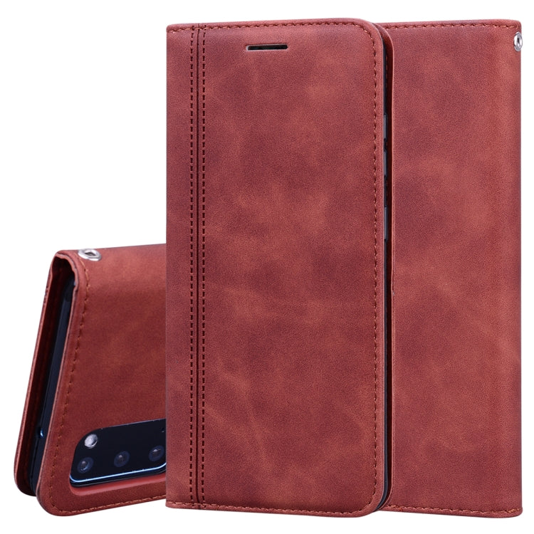 Frosted Business Magnetic Horizontal Flip PU Leather Case with Holder & Card Slot & Lanyard, For Samsung Galaxy S10 Lite / A91, For Samsung Galaxy S10, For Samsung Galaxy S20, For Samsung Galaxy S20 Plus, For Samsung Galaxy S20 Ultra                   ...