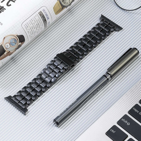 Five Beads Titanium Steel Watch Band, For Apple Watch Ultra 49mm, For Apple Watch SE 2023 44mm, For Apple Watch SE 2023 40mm, For Apple Watch Ultra 2 49mm, For Apple Watch SE 2022 40mm, For Apple Watch Series 9 45mm, For Apple Watch SE 2022 44mm       ...