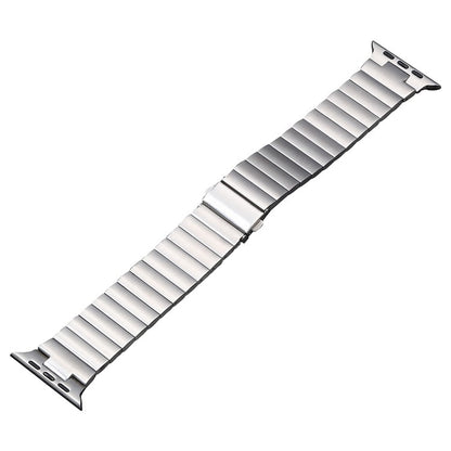 Flat Buckle Stainless Steel Watch Band, For Apple Watch Ultra 49mm, For Apple Watch SE 2023 44mm, For Apple Watch SE 2023 40mm, For Apple Watch Ultra 2 49mm, For Apple Watch Series 9 45mm, For Apple Watch SE 2022 40mm, For Apple Watch Series 9 41mm    ...