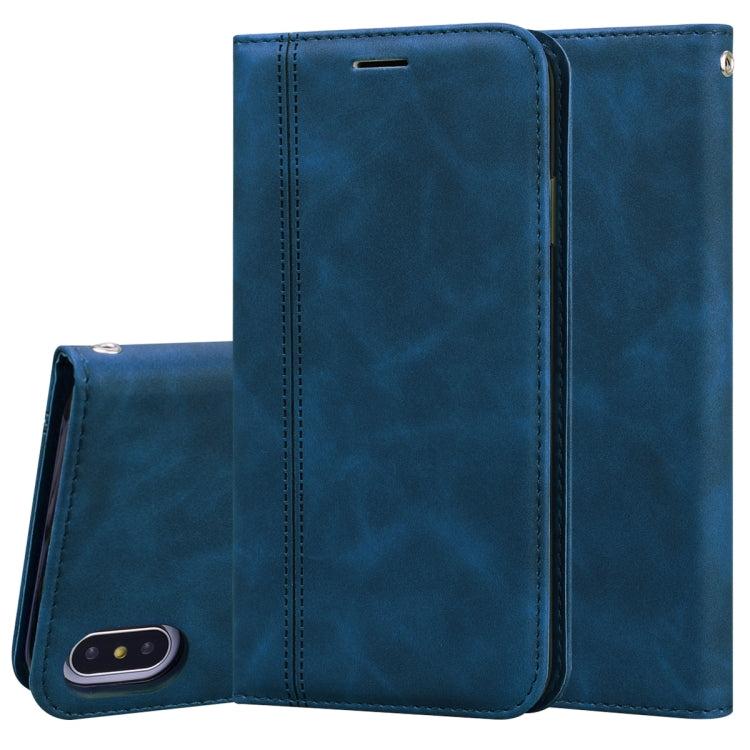 Frosted Business Magnetic Horizontal Flip PU Leather Case with Holder & Card Slot & Lanyard, For iPhone SE 2022 / SE 2020 & 8 & 7, For iPhone 8 Plus & 7 Plus, For iPhone 11 Pro, For iPhone 11, For iPhone 11 Pro Max, For iPhone XS / X, For iPhone XR    ...