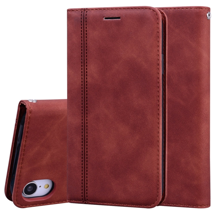 Frosted Business Magnetic Horizontal Flip PU Leather Case with Holder & Card Slot & Lanyard, For iPhone SE 2022 / SE 2020 & 8 & 7, For iPhone 8 Plus & 7 Plus, For iPhone 11 Pro, For iPhone 11, For iPhone 11 Pro Max, For iPhone XS / X, For iPhone XR    ...