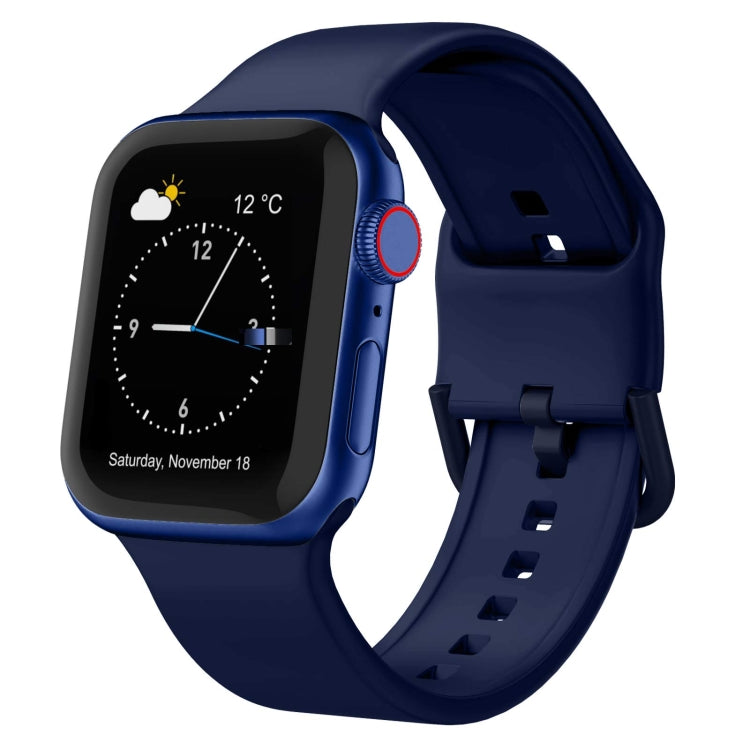 Pin Buckle Silicone Watch Band, For Apple Watch Series 8 45mm