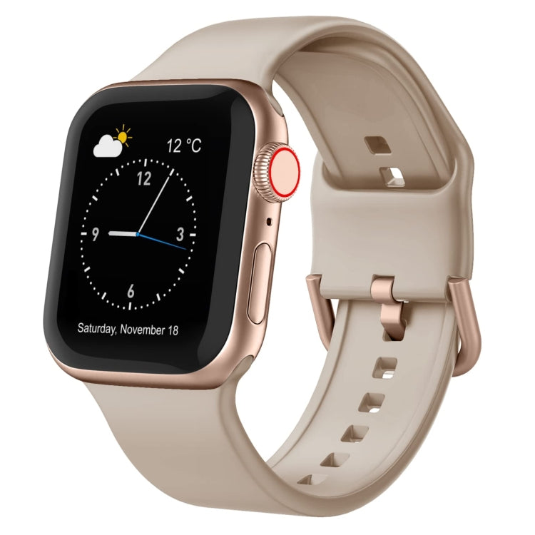 Pin Buckle Silicone Watch Band, For Apple Watch Series 5 44mm