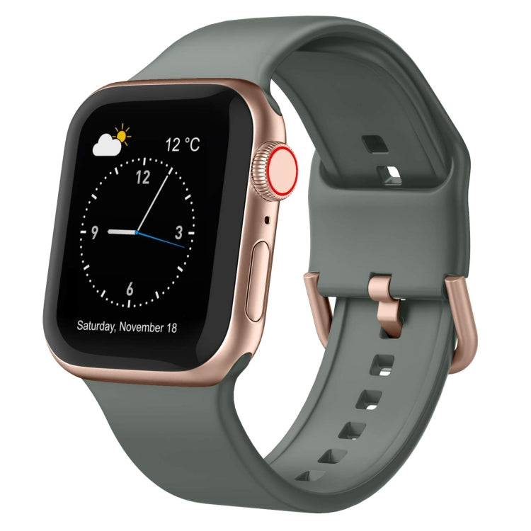 Pin Buckle Silicone Watch Band, For Apple Watch Series 3 38mm